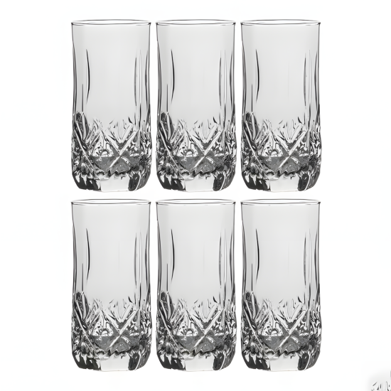 Glass Cup Set - 6 Pcs